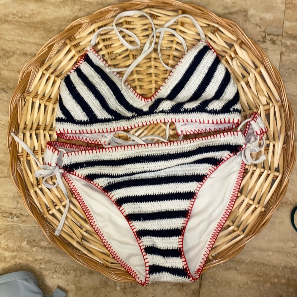 Brand new never worm swim - red white and blue